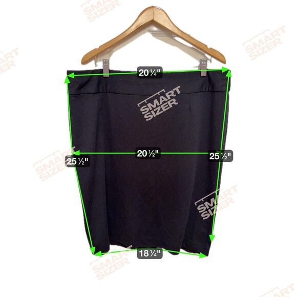 Lane Bryant Women's Black Straight Pencil Stretchy Knee Length Skirt - Picture 5 of 5